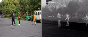 Visible Camera and Thermal Imaging Simultaneous Recognition